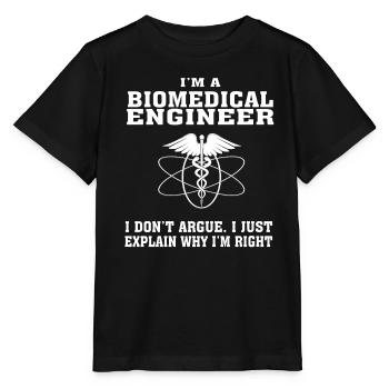 Best-seller Ingénieur biomédical Tshirt, Keep Calm - T-shirt bio MINI CREATOR Stanley/Stella Enfant - noir - Devant - Mikhail (115cm)