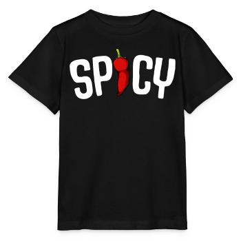Spicy Pepper Typografie - Stanley/Stella Kinder T-Shirt MINI CREATOR  - Schwarz - Vorne - Mikhail (115cm)