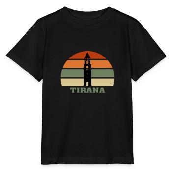 Tirana City Skyline Albania Landmark - T-shirt bio MINI CREATOR Stanley/Stella Enfant - noir - Devant - Mikhail (115cm)