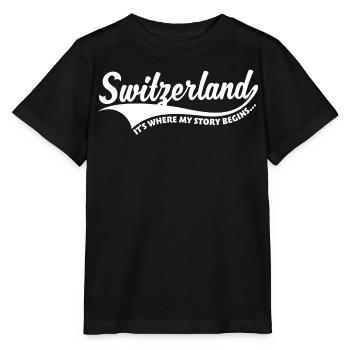 Schweiz Geschichte - Stanley/Stella Kinder T-Shirt MINI CREATOR  - Schwarz - Vorne - Mikhail (115cm)