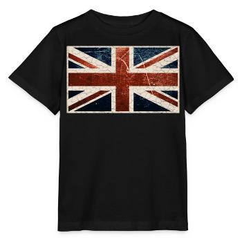 Drapeau anglais - T-shirt bio MINI CREATOR Stanley/Stella Enfant - noir - Devant - Mikhail (115cm)