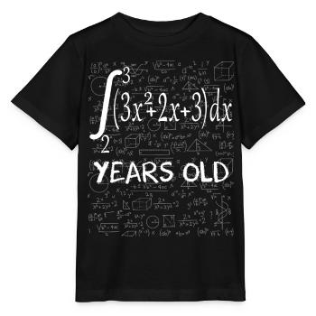 Funny Math Geek Integral Calculus 27th Birthday 27 - Stanley/Stella MINI CREATOR Kids’ T-Shirt - black - Front - Mikhail (115cm)