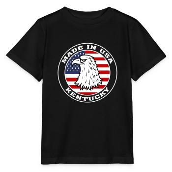 Kentucky State USA Flag Kentucky America - T-shirt bio MINI CREATOR Stanley/Stella Enfant - noir - Devant - Mikhail (115cm)