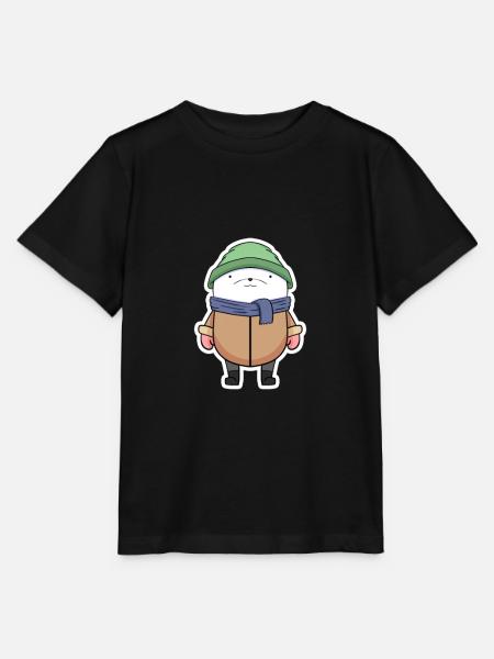 Eisbär Winter - Stanley/Stella Kinder T-Shirt MINI CREATOR - Schwarz