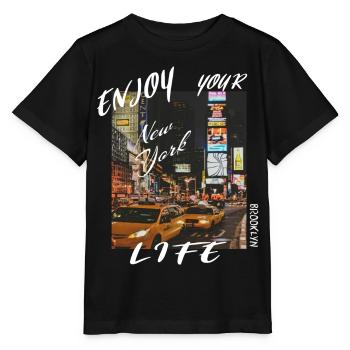 New York City - T-shirt bio MINI CREATOR Stanley/Stella Enfant - noir - Devant - Mikhail (115cm)