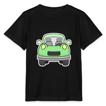 Cheerful green wagon front view - Stanley/Stella MINI CREATOR Kids’ T-Shirt - black - Front - Mikhail (115cm)