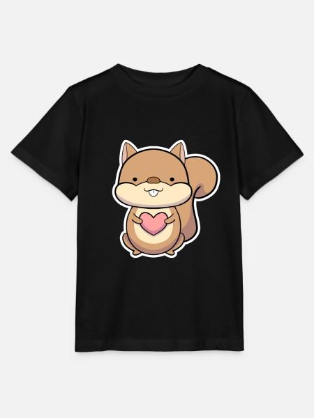 Eichhörnchen - Stanley/Stella Kinder T-Shirt MINI CREATOR - Schwarz