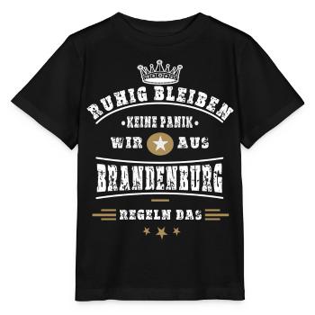 Brandenburg Regelt das ! - Stanley/Stella Kinder T-Shirt MINI CREATOR  - Schwarz - Vorne - Mikhail (115cm)