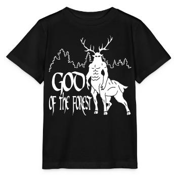 Ecological god of the white forest - Stanley/Stella MINI CREATOR Kids’ T-Shirt - black - Front - Mikhail (115cm)