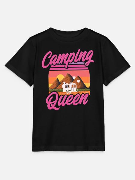 Camping Queen - Stanley/Stella Kinder T-Shirt MINI CREATOR - Schwarz