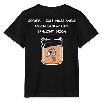 Sauerteig, backen, Brot, Sauerteigbrot, Anstellgut - Stanley/Stella Kinder T-Shirt MINI CREATOR  - Schwarz - Vorne - Mikhail (115cm)