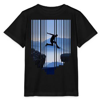 Parkour Jump - Stanley/Stella MINI CREATOR Kids’ T-Shirt - black - Front - Mikhail (115cm)