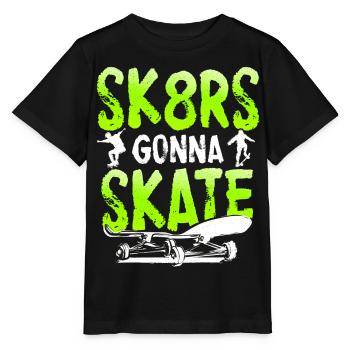 Patineurs qui vont patiner | Skateboard - T-shirt bio MINI CREATOR Stanley/Stella Enfant - noir - Devant - Mikhail (115cm)