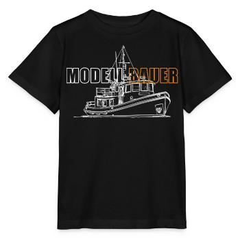 Modellbau Schiffe - Stanley/Stella Kinder T-Shirt MINI CREATOR  - Schwarz - Vorne - Mikhail (115cm)