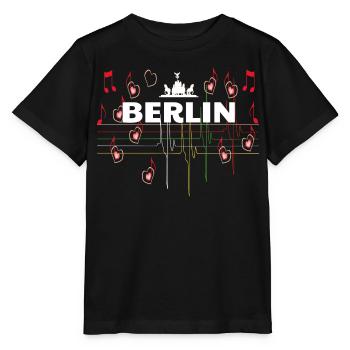 I Love Berlin - Stanley/Stella Kinder T-Shirt MINI CREATOR  - Schwarz - Vorne - Mikhail (115cm)