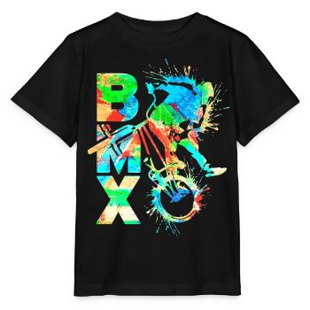 Schönes BMX Fahrrad | BMX Rad | Cooles BMX - Stanley/Stella Kinder T-Shirt MINI CREATOR  - Schwarz - Vorne - Mikhail (115cm)