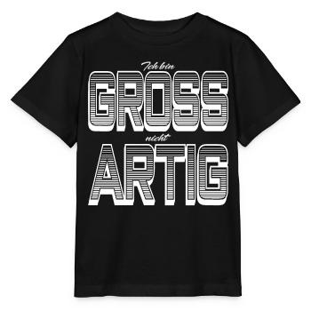 GROSS nicht ARTIG - Stanley/Stella Kinder T-Shirt MINI CREATOR  - Schwarz - Vorne - Mikhail (115cm)