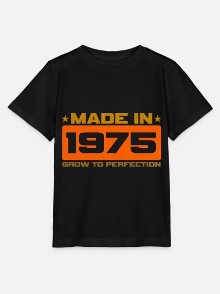 Made in 1975 - Stanley/Stella Kinder T-Shirt MINI CREATOR - Schwarz