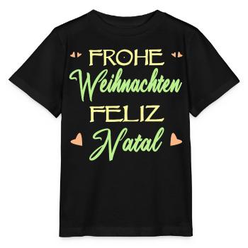 Deutsch-Brasilianer Weihnachten Natal Geschenk - Stanley/Stella Kinder T-Shirt MINI CREATOR  - Schwarz - Vorne - Mikhail (115cm)