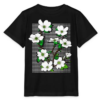 Blumen - Flora - Fleur - Frühling - Sommer - Stanley/Stella Kinder T-Shirt MINI CREATOR  - Schwarz - Vorne - Mikhail (115cm)