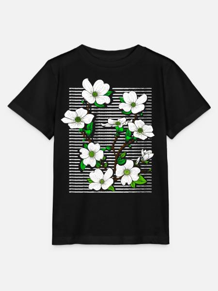 Blumen - Flora - Fleur - Frühling - Sommer - Stanley/Stella Kinder T-Shirt MINI CREATOR - Schwarz