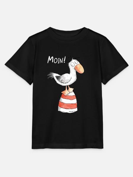 Moin Möwe I Nordsee Urlaub Geschenk - Stanley/Stella Kinder T-Shirt MINI CREATOR  - Schwarz