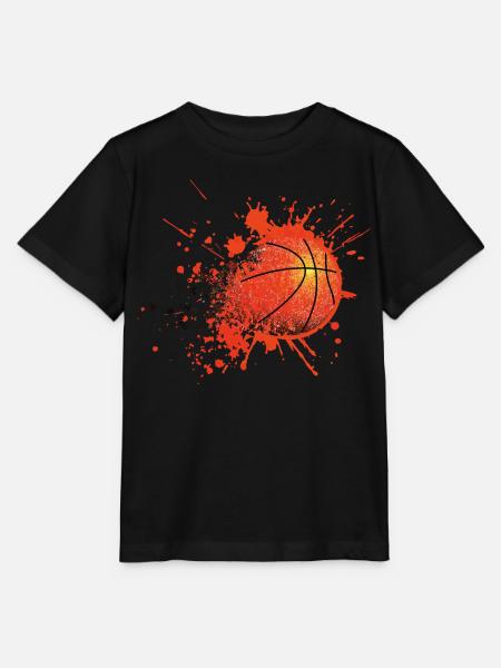 Basket basketteur basketteuse ballon joueur - T-shirt bio MINI CREATOR Stanley/Stella Enfant - noir