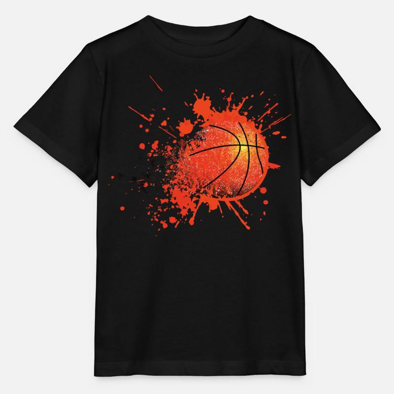 Basket basketteur basketteuse ballon joueur - T-shirt bio MINI CREATOR Stanley/Stella Enfant - noir