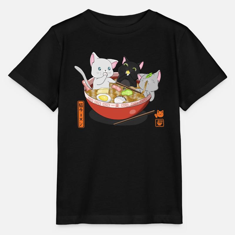 Ramen Chats - T-shirt bio MINI CREATOR Stanley/Stella Enfant - noir