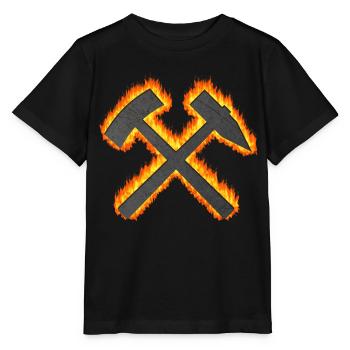 Mine de charbon à marteau et maillet Dortmund - T-shirt bio MINI CREATOR Stanley/Stella Enfant - noir - Devant - Mikhail (115cm)