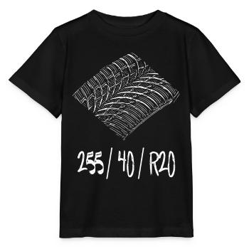 Pneus de voiture / voiture / tuning / sport automobile / blanc - T-shirt bio MINI CREATOR Stanley/Stella Enfant - noir - Devant - Mikhail (115cm)