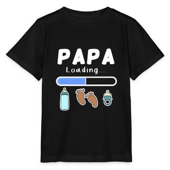 futur père - papa est chargé - T-shirt bio MINI CREATOR Stanley/Stella Enfant - noir - Devant - Mikhail (115cm)