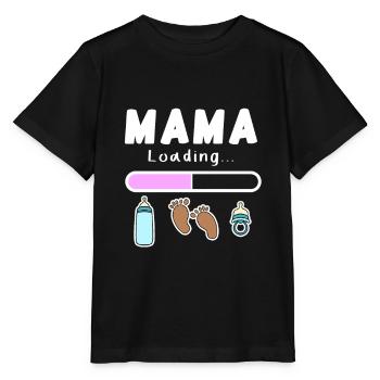 femme enceinte - maman charge - T-shirt bio MINI CREATOR Stanley/Stella Enfant - noir - Devant - Mikhail (115cm)