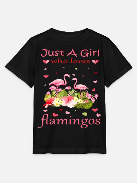 Nur ein Mädchen, das Flamingos liebt - Stanley/Stella Kinder T-Shirt MINI CREATOR  - Schwarz