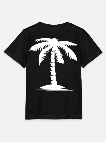 palme natur nature urlaub holidays icon Logo - Stanley/Stella Kinder T-Shirt MINI CREATOR - Schwarz