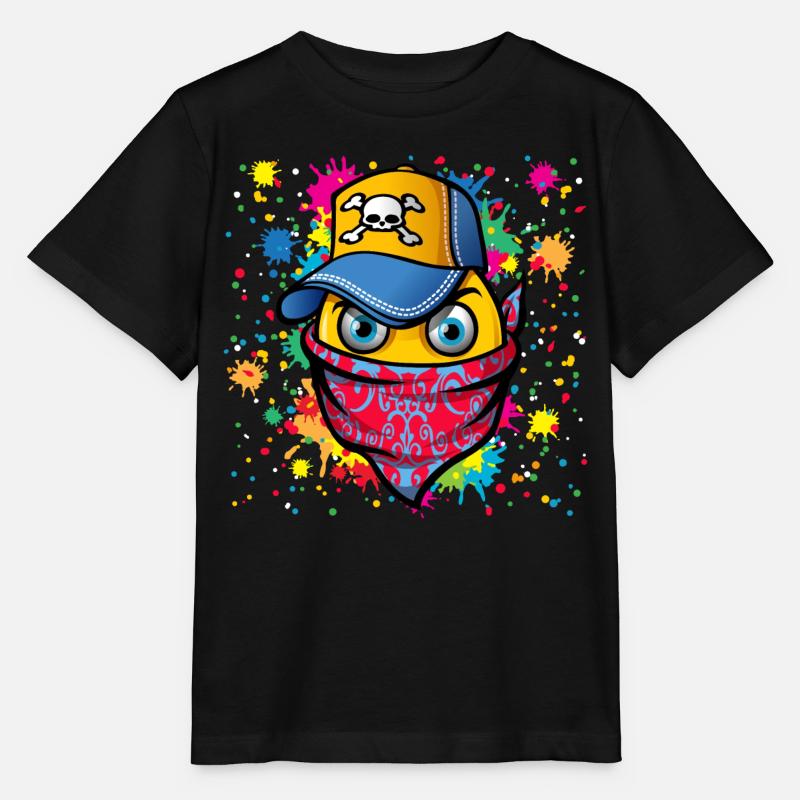 Masque et graffitis - T-shirt bio MINI CREATOR Stanley/Stella Enfant - noir