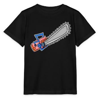 Chainsaw motor saw - Stanley/Stella MINI CREATOR Kids’ T-Shirt - black - Front - Mikhail (115cm)