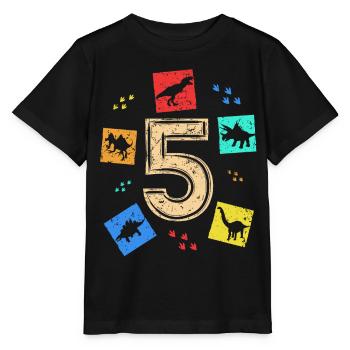 5 ans jeunes filles dinosaures 5 ans - T-shirt bio MINI CREATOR Stanley/Stella Enfant - noir - Devant - Mikhail (115cm)