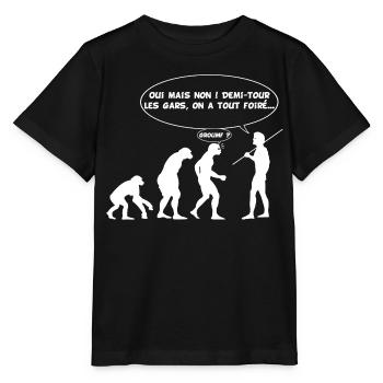 évolution inversée - T-shirt bio MINI CREATOR Stanley/Stella Enfant - noir - Devant - Mikhail (115cm)