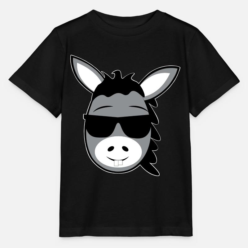 Âne - T-shirt bio MINI CREATOR Stanley/Stella Enfant - noir