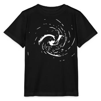 Abstrakter Strudel / Linie / weiß / Muster - Stanley/Stella Kinder T-Shirt MINI CREATOR  - Schwarz - Vorne - Mikhail (115cm)
