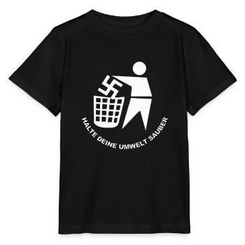 Halte Deine Umwelt Sauber - Stanley/Stella Kinder T-Shirt MINI CREATOR  - Schwarz - Vorne - Mikhail (115cm)