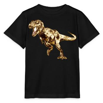 Prehistoric Dinosaur Print - Stanley/Stella MINI CREATOR Kids’ T-Shirt - black - Front - Mikhail (115cm)