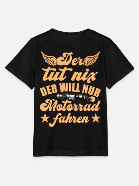 Der will nur Motorrad fahren Biker - Stanley/Stella Kinder T-Shirt MINI CREATOR  - Schwarz