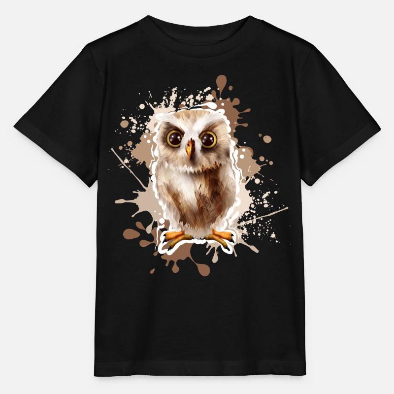 Eule - Stanley/Stella Kinder T-Shirt MINI CREATOR - Schwarz