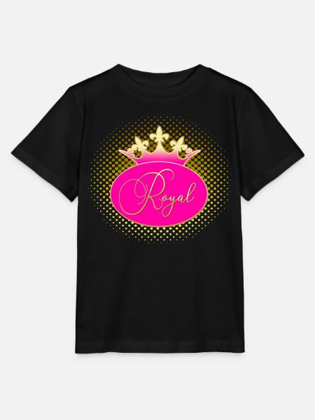 ROYAL Krone Gold Pink - Stanley/Stella Kinder T-Shirt MINI CREATOR - Schwarz