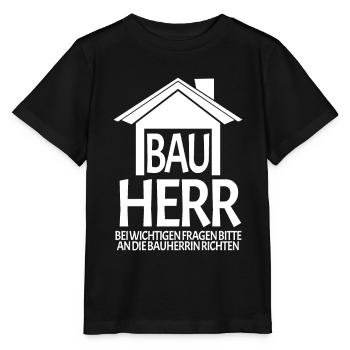 Bauherr Hausbau Baustelle - Stanley/Stella Kinder T-Shirt MINI CREATOR  - Schwarz - Vorne - Mikhail (115cm)