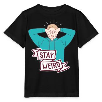 Stay Weird Sensibilisation autisme Différent TDAH - T-shirt bio MINI CREATOR Stanley/Stella Enfant - noir - Devant - Mikhail (115cm)
