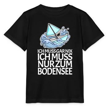 Bodensee See - Stanley/Stella Kinder T-Shirt MINI CREATOR  - Schwarz - Vorne - Mikhail (115cm)