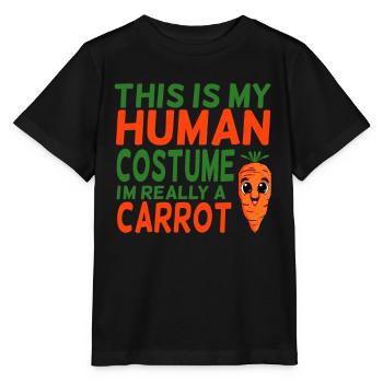 Vegan Carrot Carrot Carrots - Stanley/Stella MINI CREATOR Kids’ T-Shirt - black - Front - Mikhail (115cm)